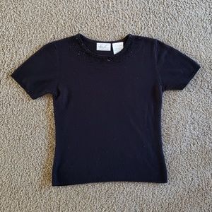Soft sequined Black T-shirt